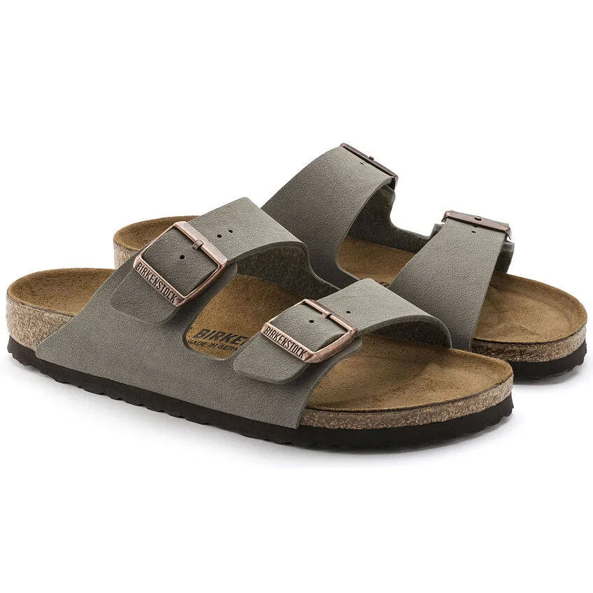 Birkenstock Arizona Birkibuc Stone (Unisex)
